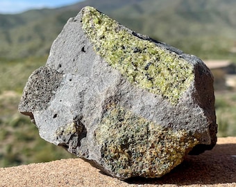 Large Raw Peridot Specimen, Forsterite, August Birthstone, Peridot in Basalt, 16th Anniversary Gift for Husband, 1216 grams (42.8 ounces)