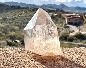 Diamontina Clear Quartz Crystal Point, Lemurian Seed Crystal, Lemurian Quartz, Brazilian Raw Crystal, 76 grams (2.6 ounces)