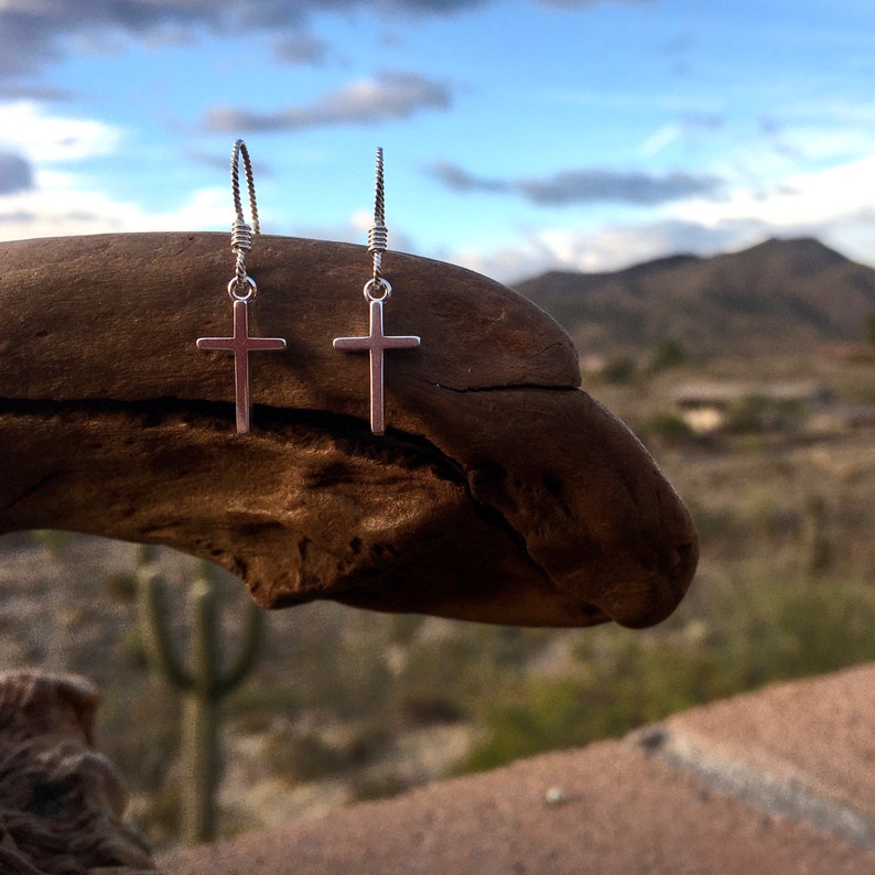 Cute cross earrings Clearance