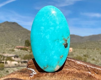Sonoran Turquoise Cabochon, 38.0 x 23.0 mm Mexican Turquoise Gemstone, Oval Cabochon Stones for Jewelry Making, 40.4 carats