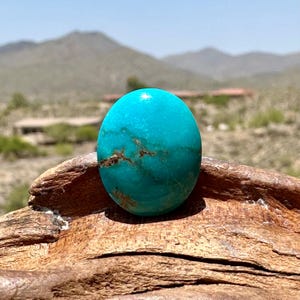Cabochon di turchese Kingman, 19,5 x 16,1 mm, pietra preziosa turchese dell'Arizona, pietre cabochon ovali a forma libera per la creazione di gioielli, 10,6 carati