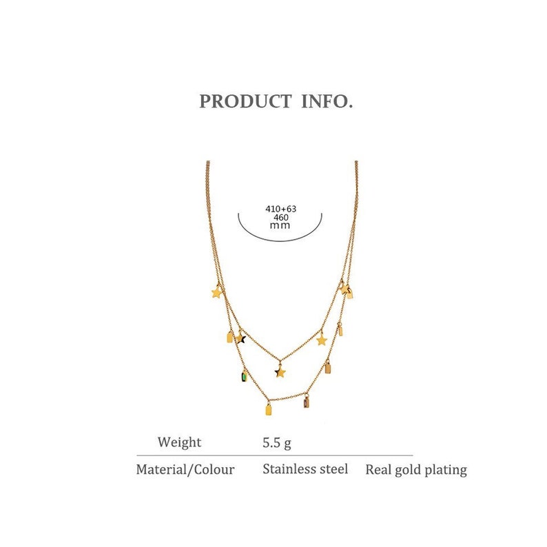 April Non Tarnish Stainless Steel Necklace