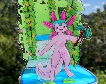 Minecraft Axolotl Lush Cave Acrylic Standee