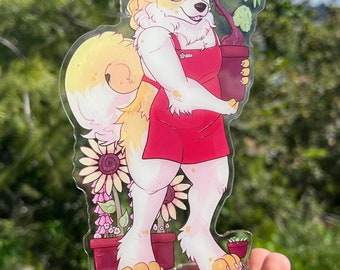 Furry Flower Shop Samoyed Acrylic Standee