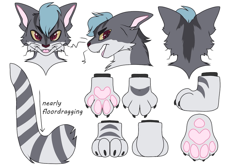 Custom Fursuit Partial Reference Sheet Commissions NOT Etsy