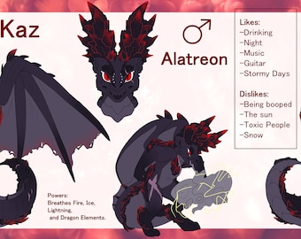 Complex furry reference sheet