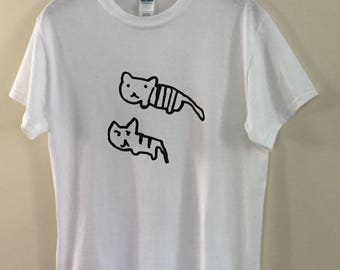 Cats About It Hand-Screen-Printed T-Shirt Youth Sizes