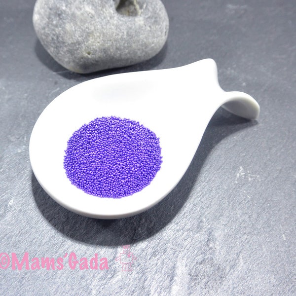 10 grammes Micro billes  de Verre Mauve 0,7mm REF:7/21