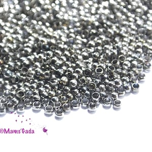 Set of 20 crimp beads Ø2.5mm color Gunmetal Gray Black REF:3/41 image 1