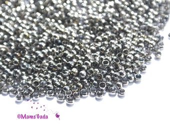 Lot de 20 Perles à écraser Ø2,5mm couleur Gunmetal Gris Noir REF:3/41