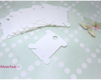 Reel/Plastic Card/Reel/Support For Wire/Chain/Ribbon 38x35mm color Transparent - Per 10 pieces REF:BR/16