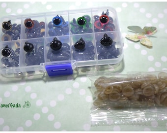 Lot of 80 pcs of Eyes and 20 pcs safety noses/amigurumi eye/doll eye/soft toy eyes/multicolor cuddly toy eye Ref:Y/004