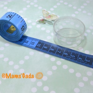 1 Metre to Couture Ribbon/ Seamstress's metre with his box bleu ref:5/103A