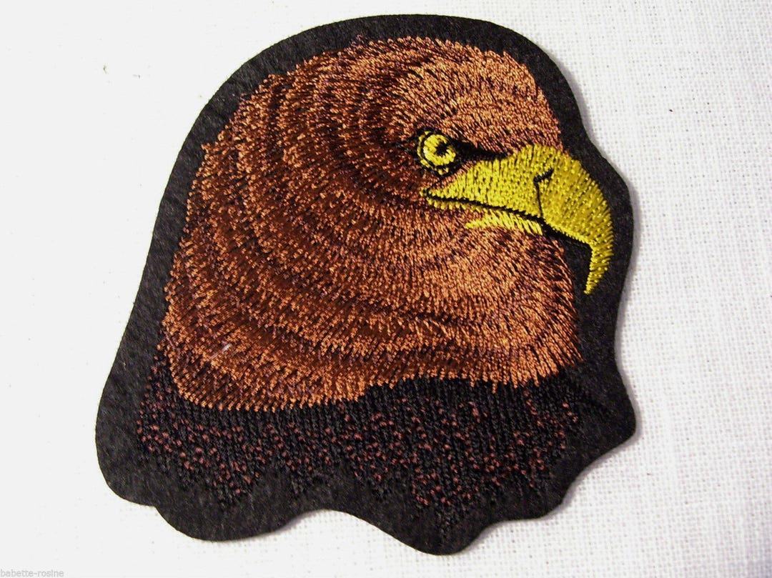 Patch Brodé Aigle égyptien – Thermocollant, 8,5 X 8 Cm, 100% Polyester