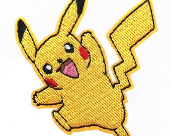 POKÉMON PIKACHU Assis ** 8 x 7 cm ** N°4 ÉCUSSON PATCH thermocollant POKÉMON PIKACHU Assis ** 8 x 7 cm ** N°4 ÉCUSSON PATCH thermocollant