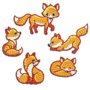 Patch ricamata termoadesiva, LITTLE FOX ** Modelli tra cui scegliere ** Applicazione termoadesiva