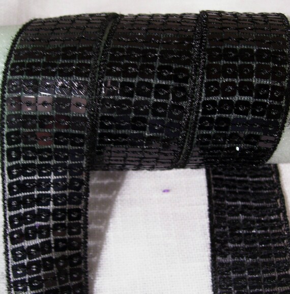 Galon Paillettes Ruban Sequins Rond OR Clair Sur 2 Rangés De | France