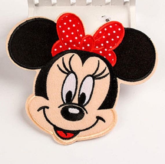 Lazo de MICKEY MINNIE MOUSE Modelo y tamano de su eleccion Insignia de parche bordado termoadhesivo aplique termoadhesivo Etsy Mexico