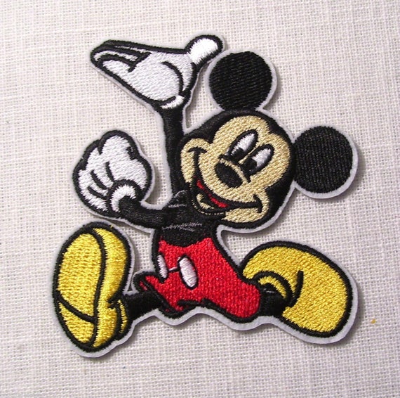 Applicat black Iron on patches MICKEY MOUSE XL "MICKEY STANDING" 20x15cm Applicat black Iron on patches MICKEY MOUSE XL "MICKEY STANDING" 20x15cm