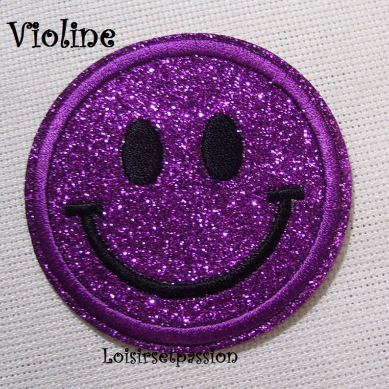 Scintillating Patch Patch Round Head Smiley Smile 6 5 Cm Etsy