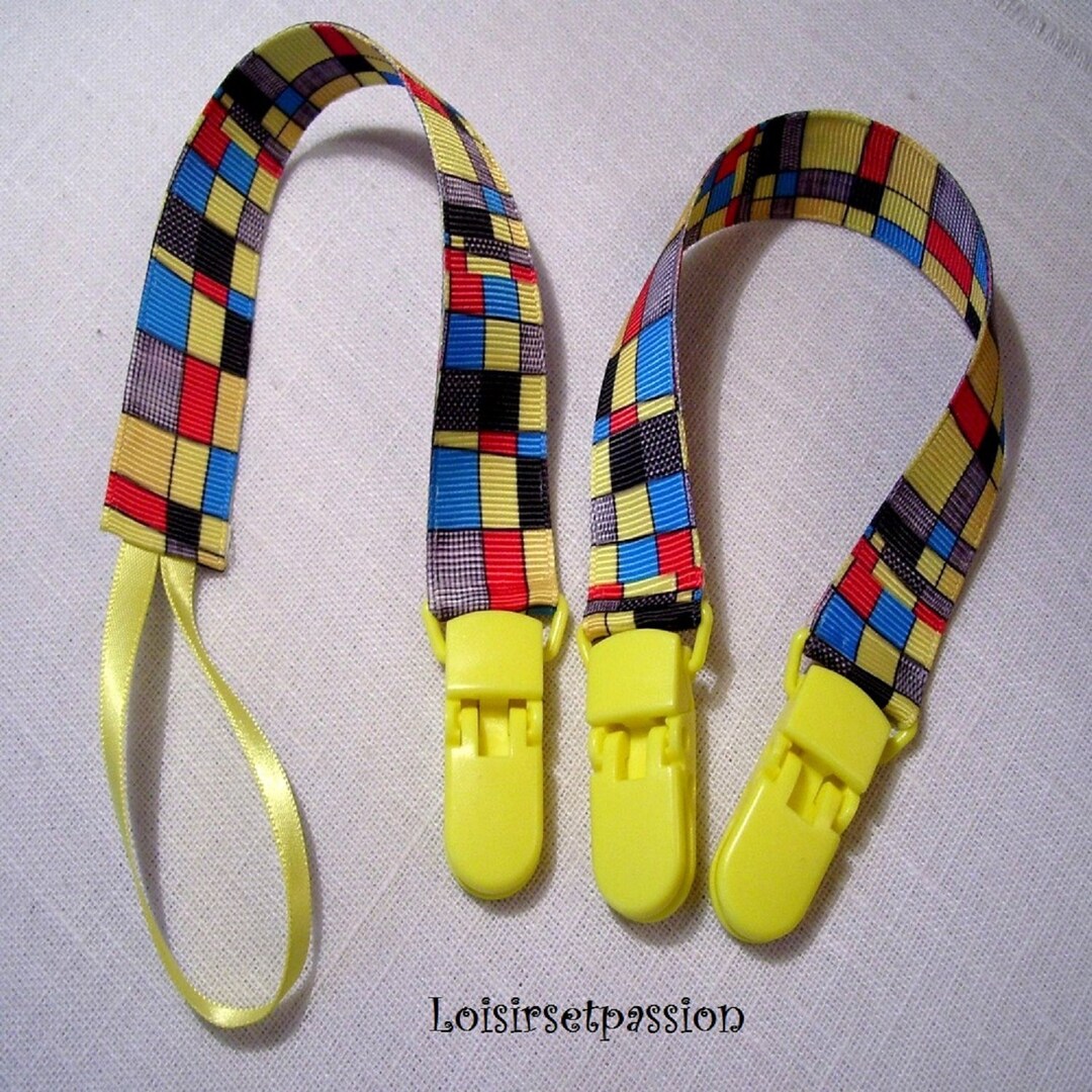 ATTACH PACIFIER or Toy Tile Geometric, Yellow Red Blue, Baby Boy ...