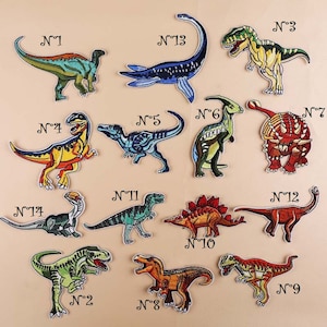 Aufnäher zum Aufbügeln – DINOSAURIER ** Modell Ihrer Wahl ** Aufbügelapplikation