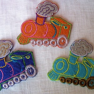 Stitmintry Patch Squim - LOCOMOTIVE TO VAPEUR TRAIN / Colours of your choice - Apply to iron