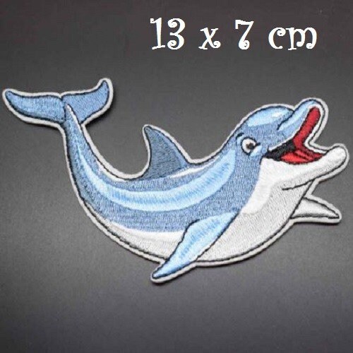 2 Mini Dolphin Patches to Iron on Pink, 4 Cm, Jeans Patch Dolphin  Embroidered, Iron-on Patches for Children 