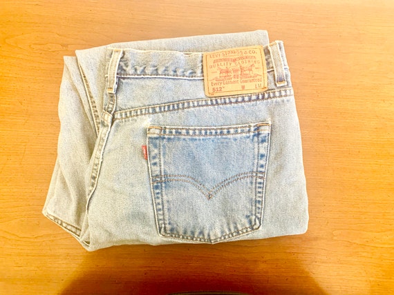 Faded Levis 512 High Rise Womens Size 18 Jeans Sli