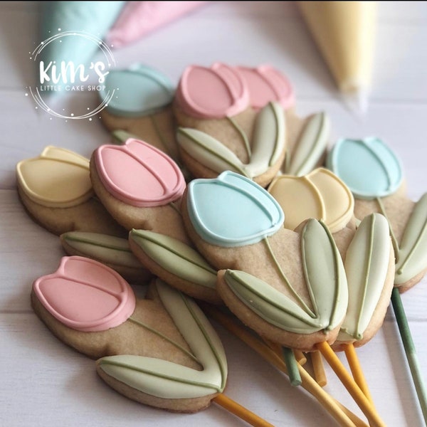 Single Tulip Flower Cookie Cutters, Fondant and Playdoh cutters too! Build your own set