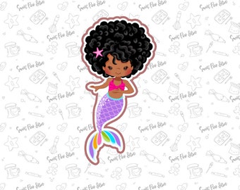 Mermaid #12 Cookie Cutter, Fondant and playdoh cutters too!