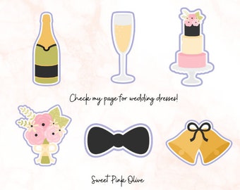 Wedding Cookie Cutter Set. Build your own set!