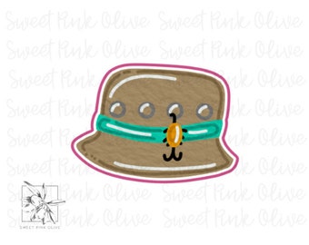 Fishing Bucket Hat Cookie Cutters, Great for playdoh play and fondant too! Build your own set!