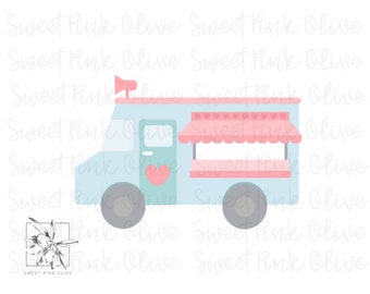 ¡Cortador de galletas con forma de camión de helados, cortador de fondant y  plastilina también! Crea tu propio set