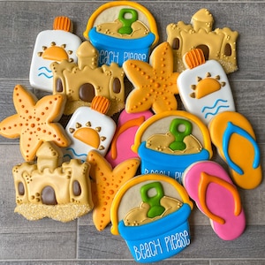 Summer Beach Sandcastle Cookie Cutter Set, Fondant and playdoh cutters too! Build your own set