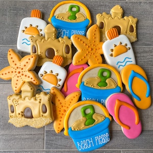Summer Beach Sandcastle Cookie Cutter Set, Fondant and playdoh cutters too! Build your own set
