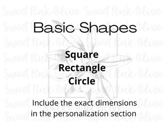 Square, Rectangle, Circle, Basic Shape Cookie Cutter, Fondant and Playdoh cutters too!