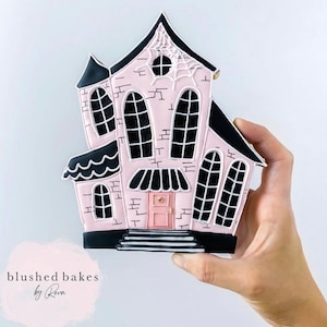 Blushed Bakes by Reva’s Haunted House 2 Halloween Cookie Cutter, Fondant and playdoh cutters too!