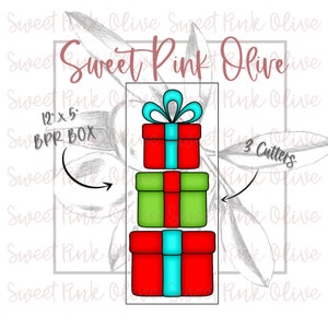 Christmas Stacking Gifts Cookie Cutter Set, Fondant and playdoh cutters too!