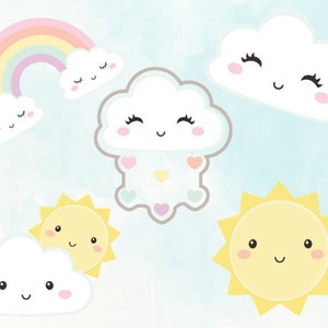 Cute Weather, Clouds, Sunshine, Rain Cookie Cutters, Build your own set, Fondant and playdoh cutters too!