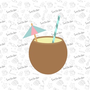 Coconut Drink Cookie Cutter, Fondant and playdoh cutters too! Build your own set