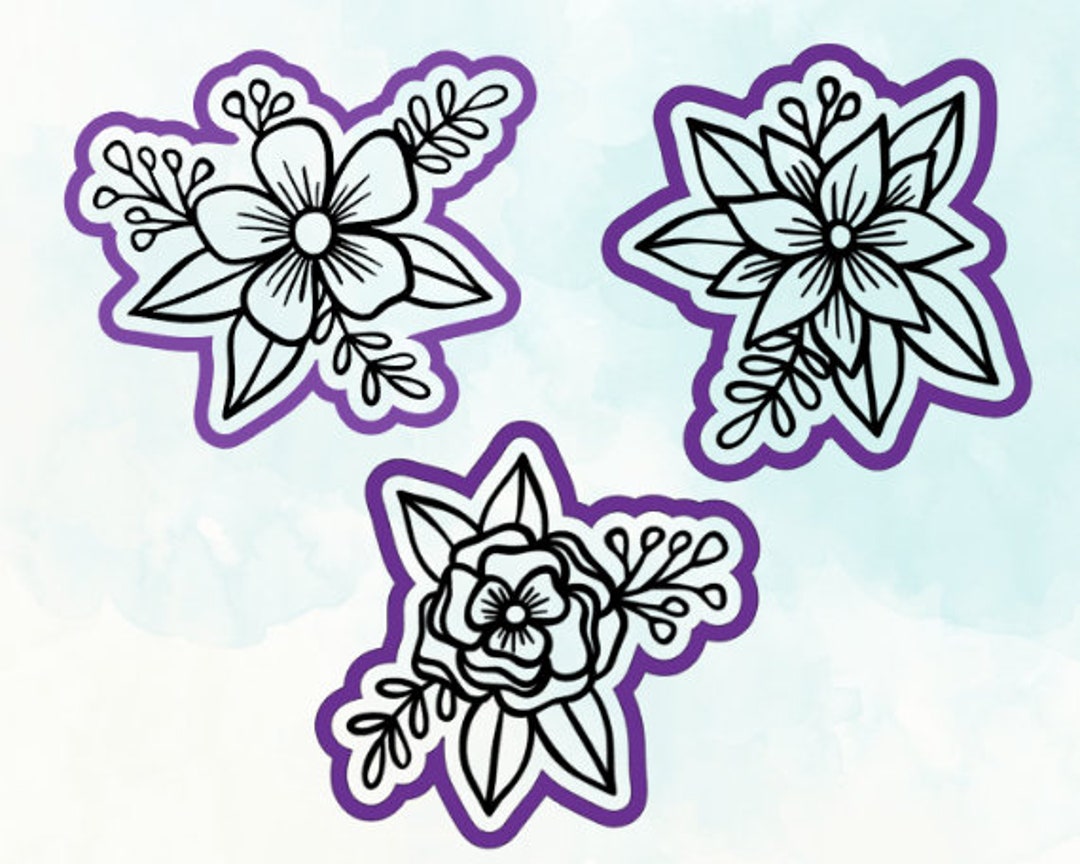 Flower Cluster Cookie Cutters Fondant and Playdoh Cutters Etsy