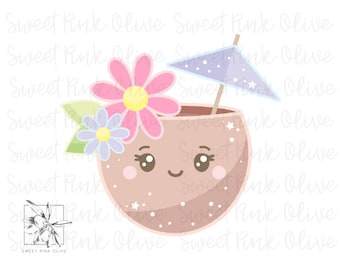 Coconut Drink Cookie Cutter, Fondant and playdoh cutters too! Build your own set