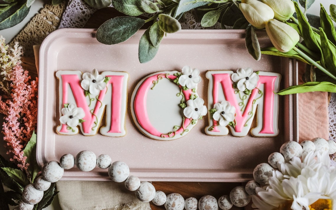 Floral Mom Cookie Cutters Fondant and Playdoh Cutters Too Etsy