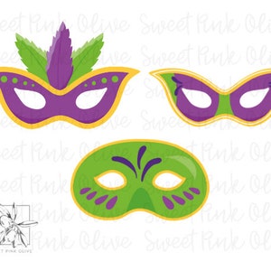 Mardi Gras #1 Cookie Cutters, Fondant and Playdoh cutters too! Build your own set