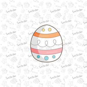 Easter Egg #4 Cookie Cutter, Build your own set, Fondant and playdoh cutters too!
