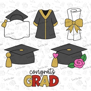 Graduation Cookie Cutter Set 1 - Build your own - Grad Set