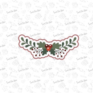 Double Eucalyptus Leaf w/ Holly Cookie Cutter