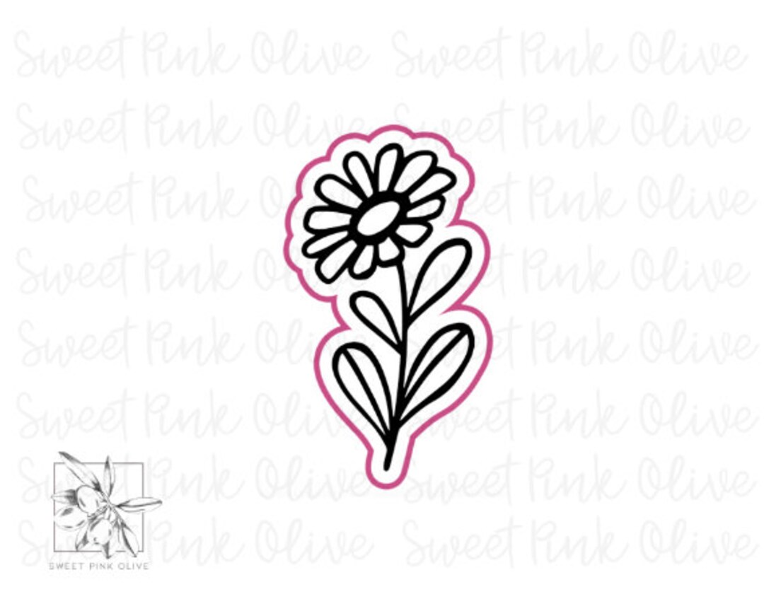 Long Flower Stem 18 Cookie Cutter, Fondant and Playdoh Cutters Too Etsy
