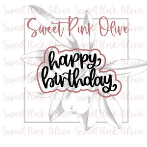 Happy Birthday Plaque Cookie Cutter w/ Matching Stencil, Fondant and playdoh cutters too!